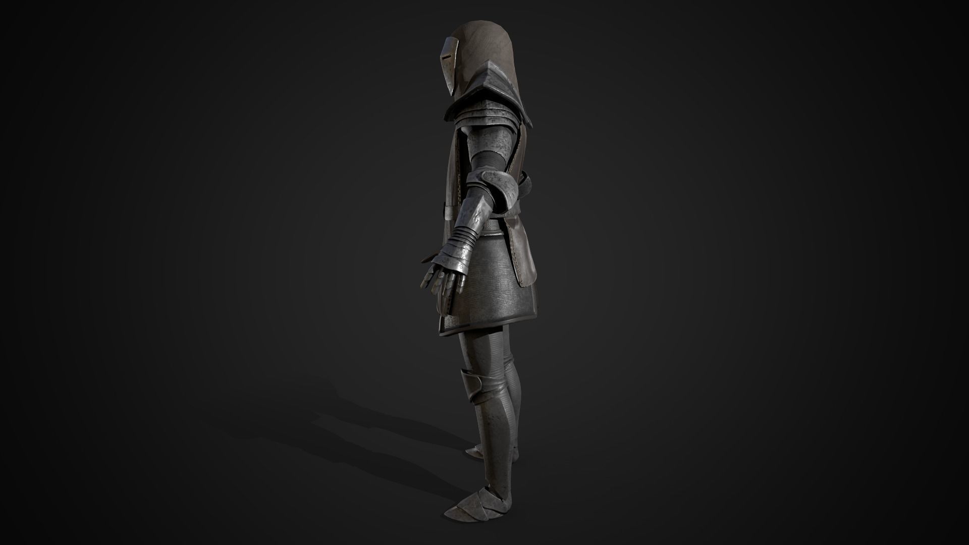Desert knight Low-poly 3D model_8