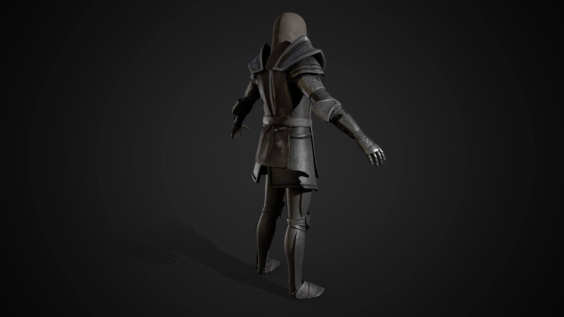 Desert knight Low-poly 3D model_5