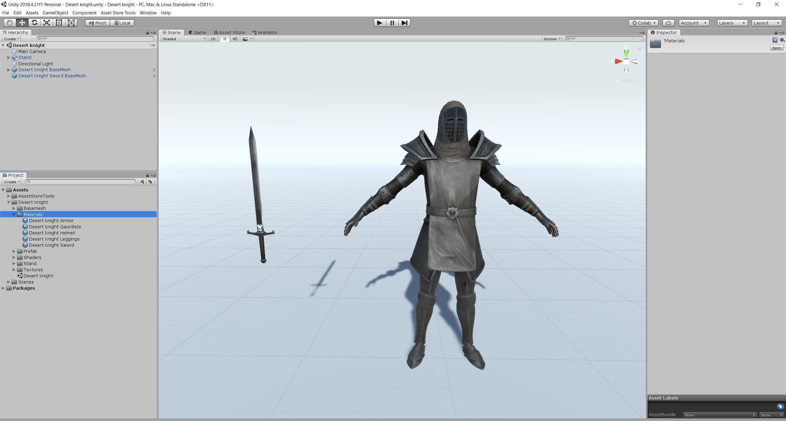 Desert knight Low-poly 3D model_15