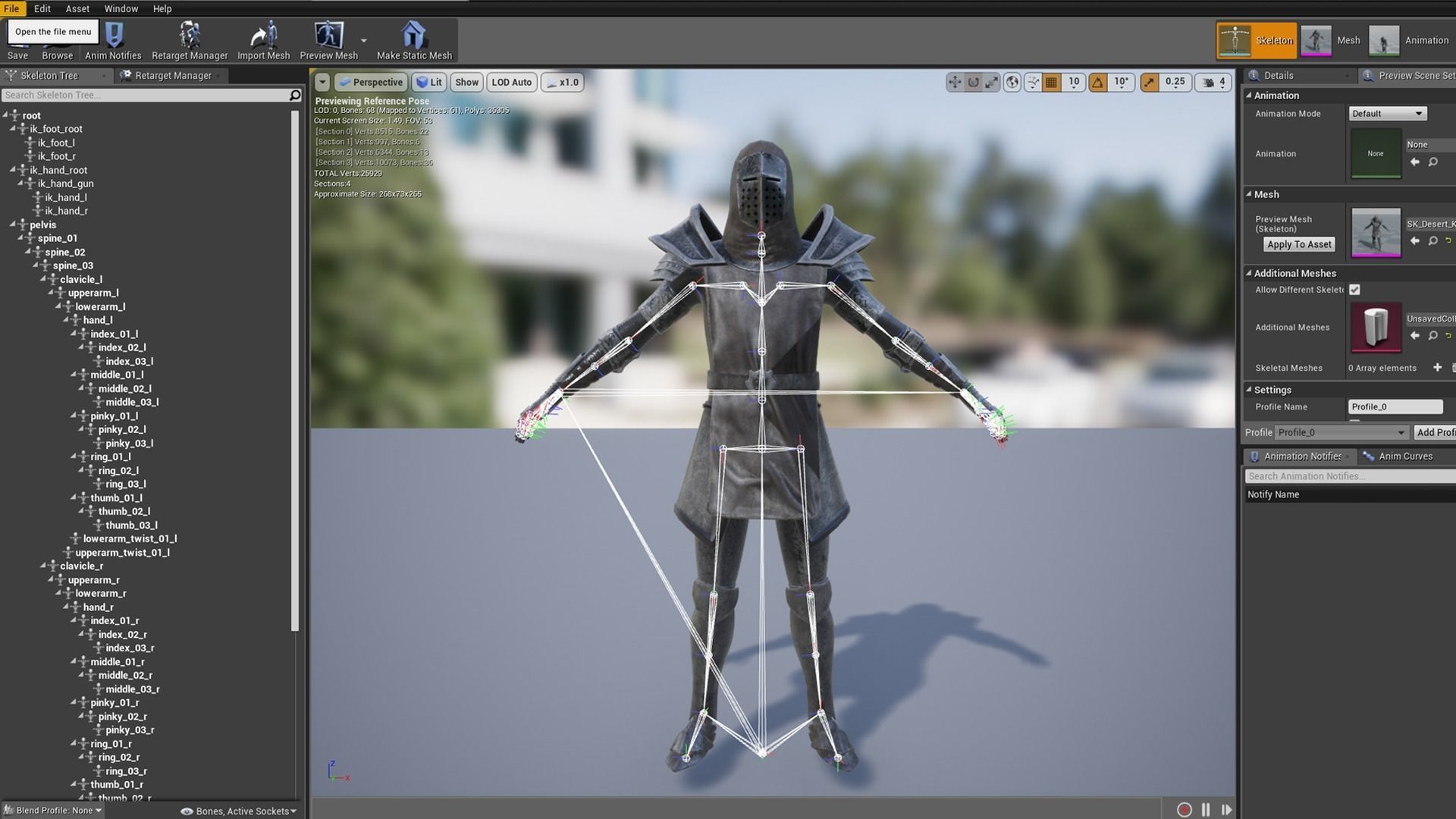 Desert knight Low-poly 3D model_17