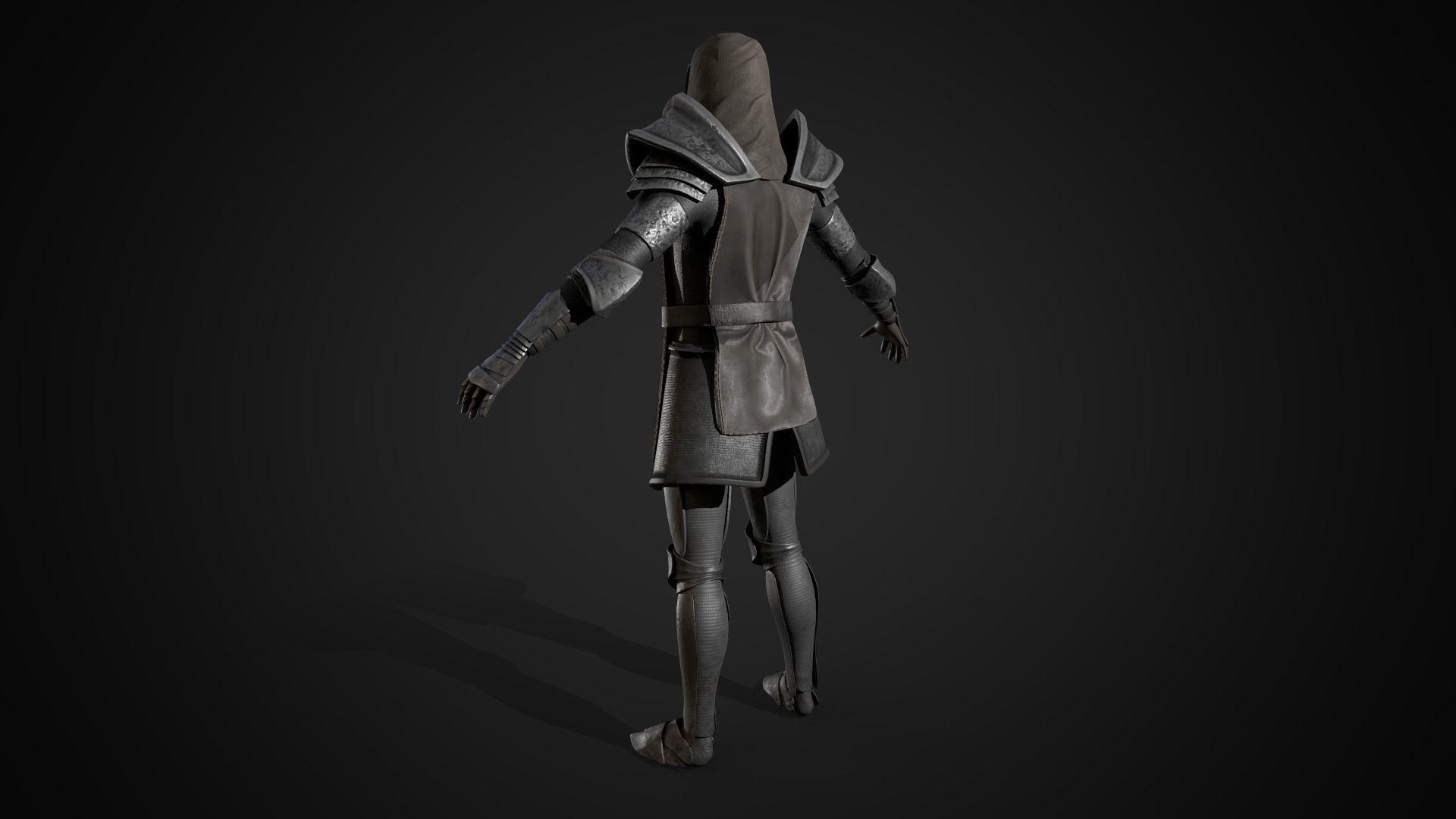 Desert knight Low-poly 3D model_7