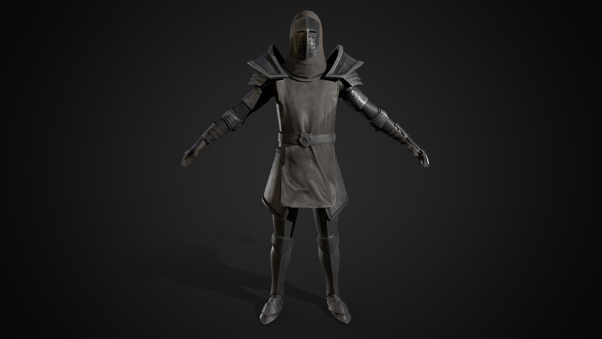Desert knight Low-poly 3D model_2