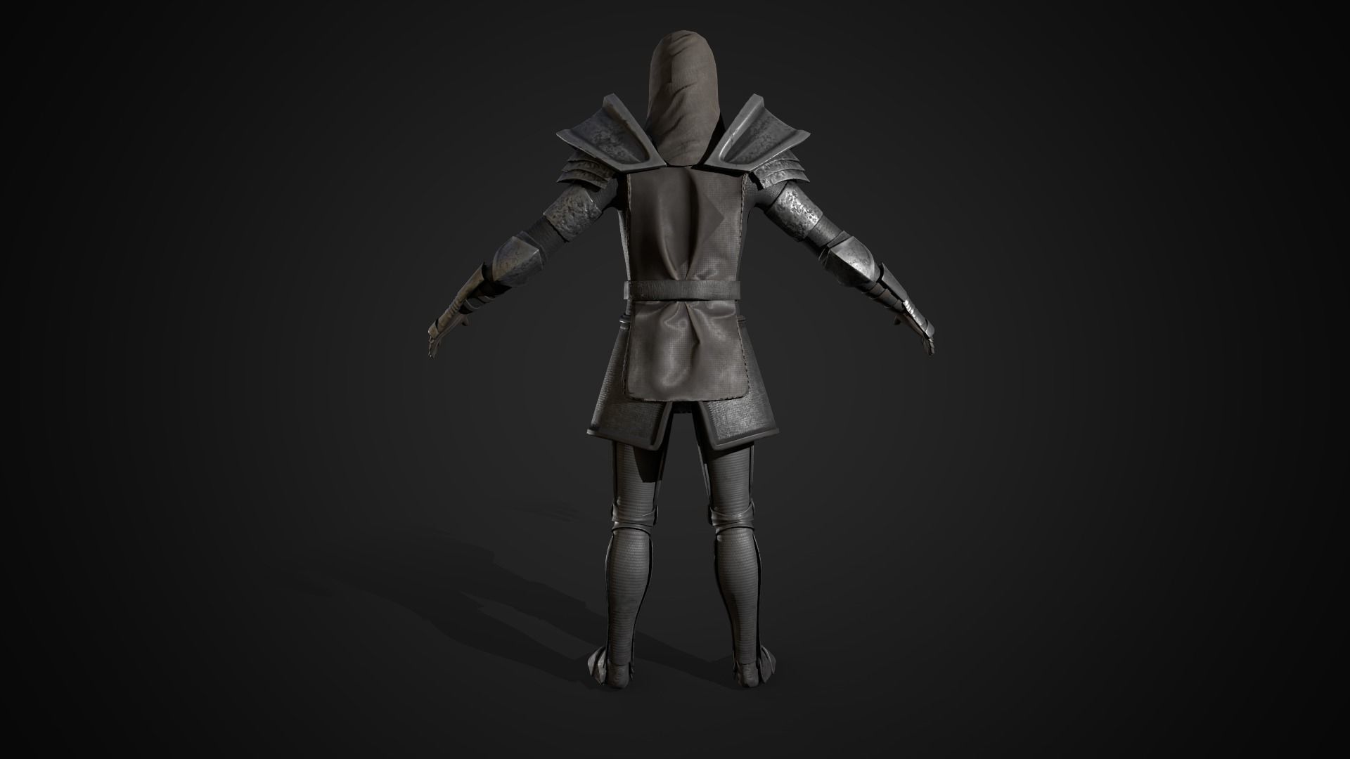 Desert knight Low-poly 3D model_6