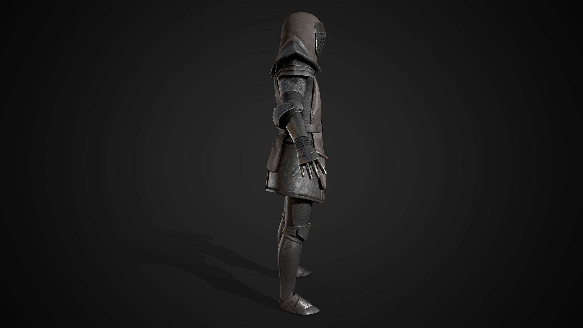 Desert knight Low-poly 3D model_4