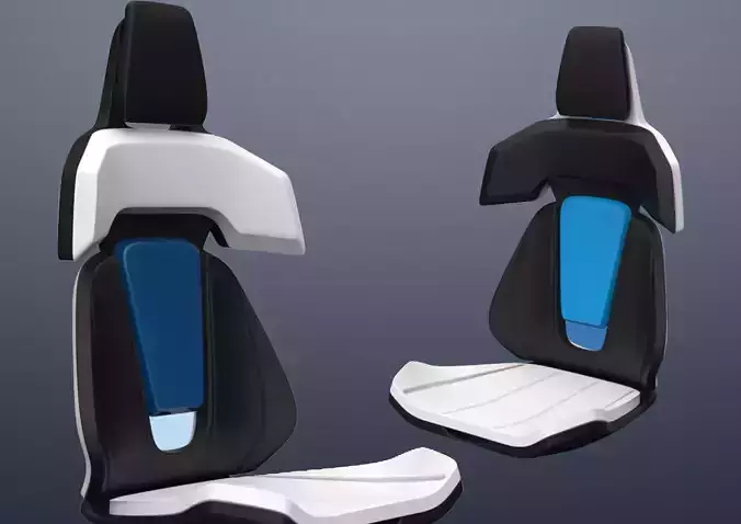 Opulenza - Sportified luxury car seat concept design 3d model 3D model