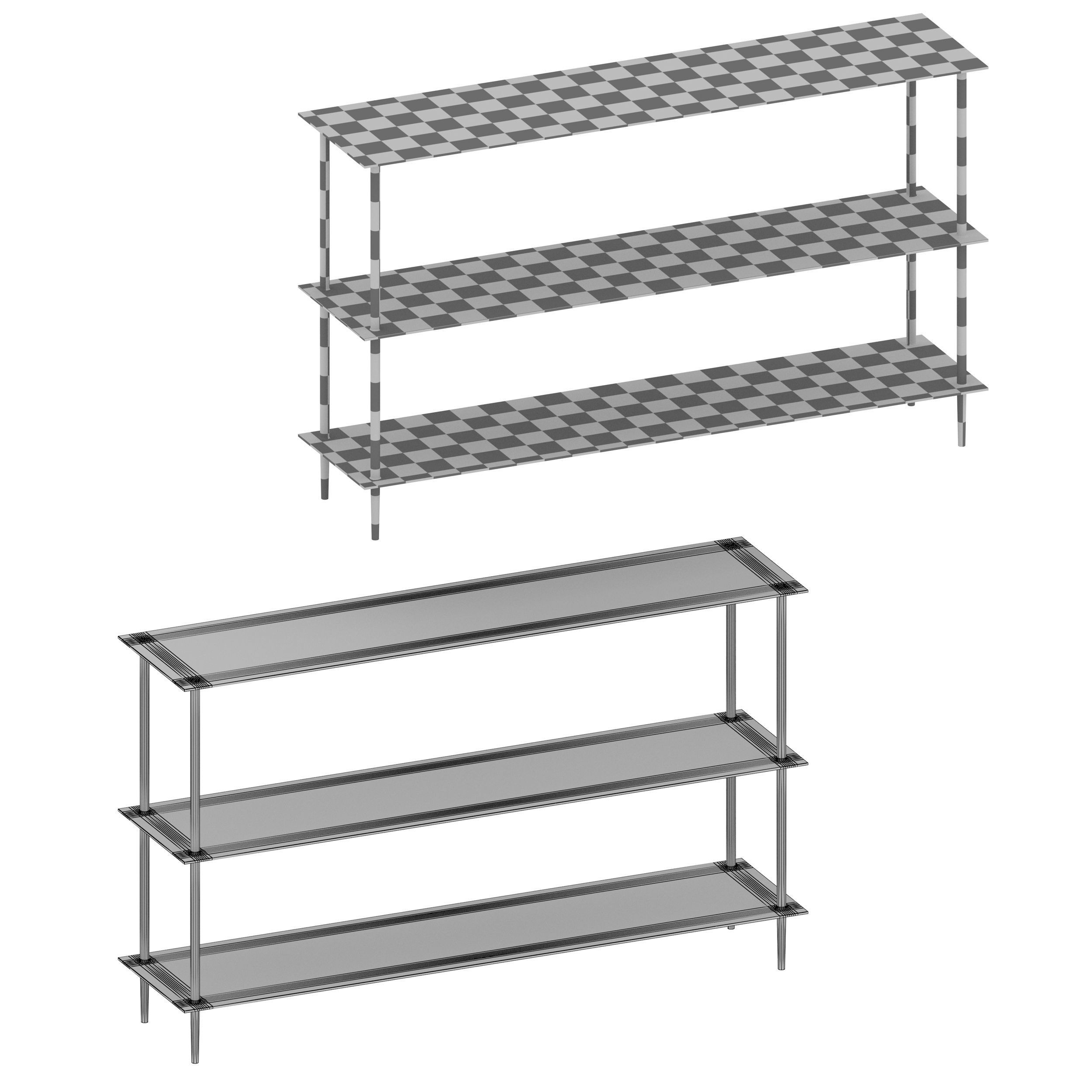 Tabatha Console Table Crate and Barrel 3D model_10
