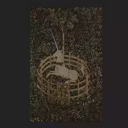 Unicorn Captivity Tapestry Low-poly 3D model