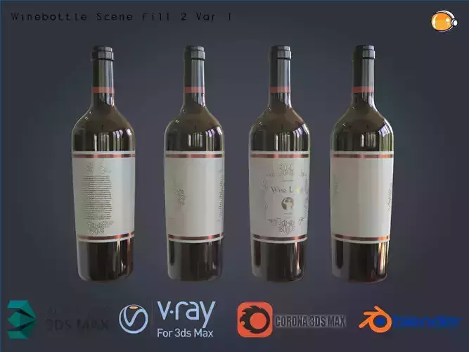 Wine Bottle 2 Scene Fill Var1