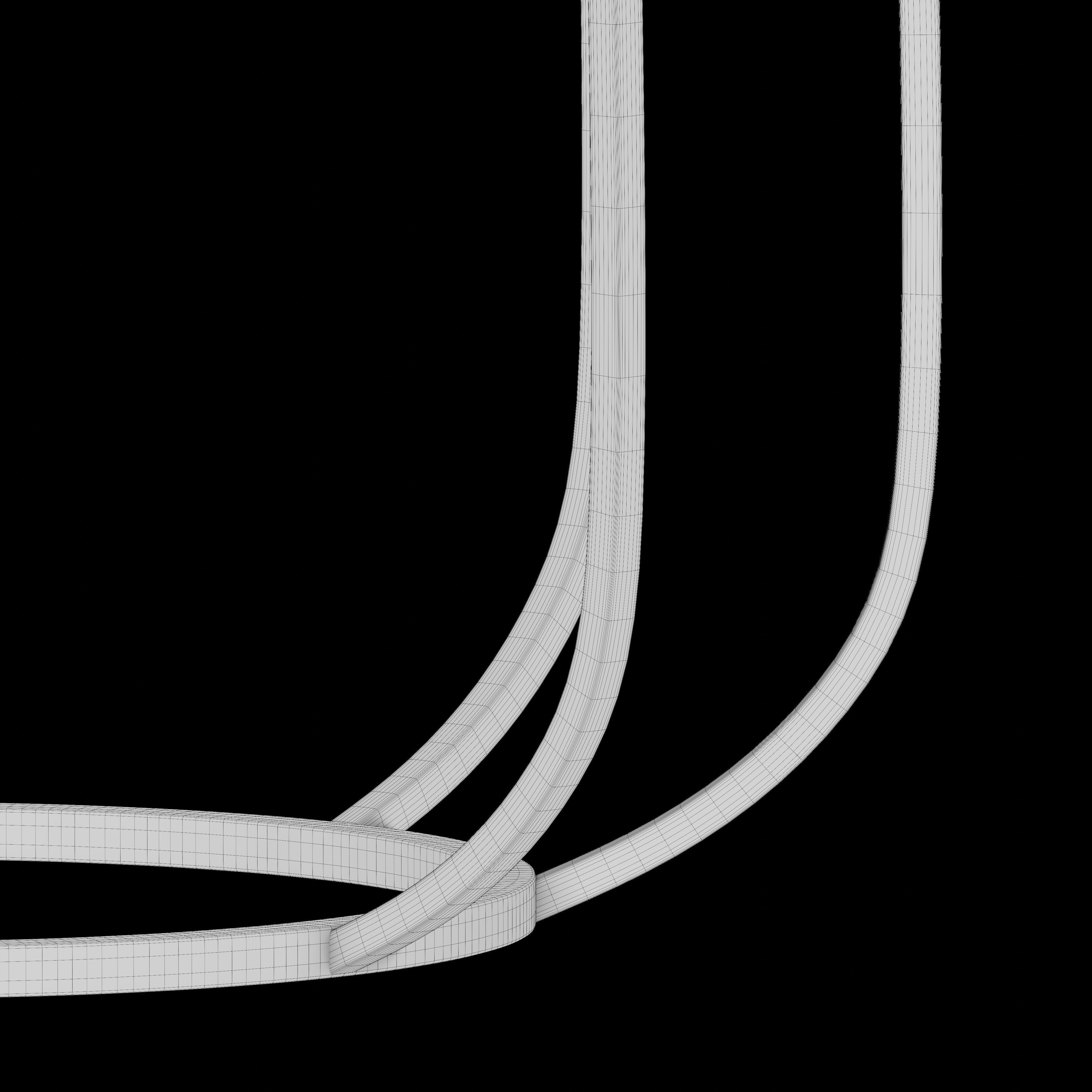 Floral coffee table 3D model_7