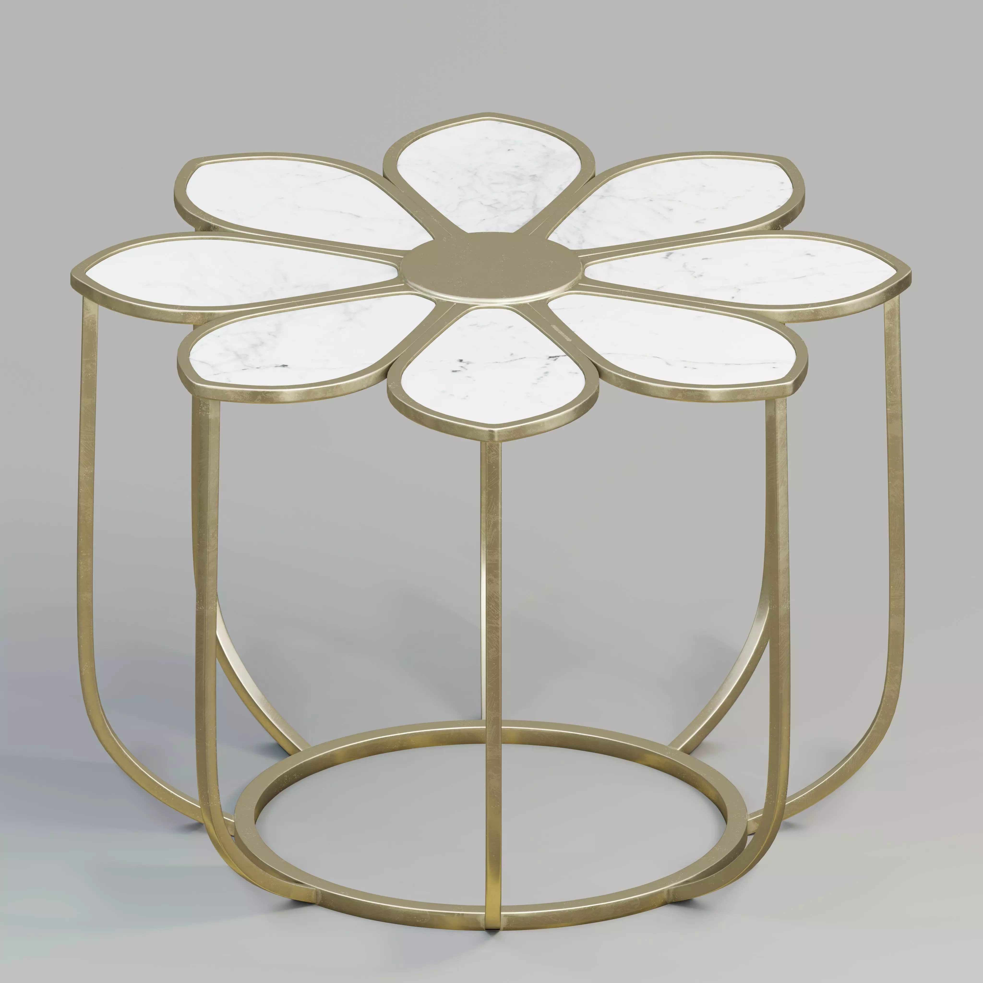 Floral coffee table 3D model_0
