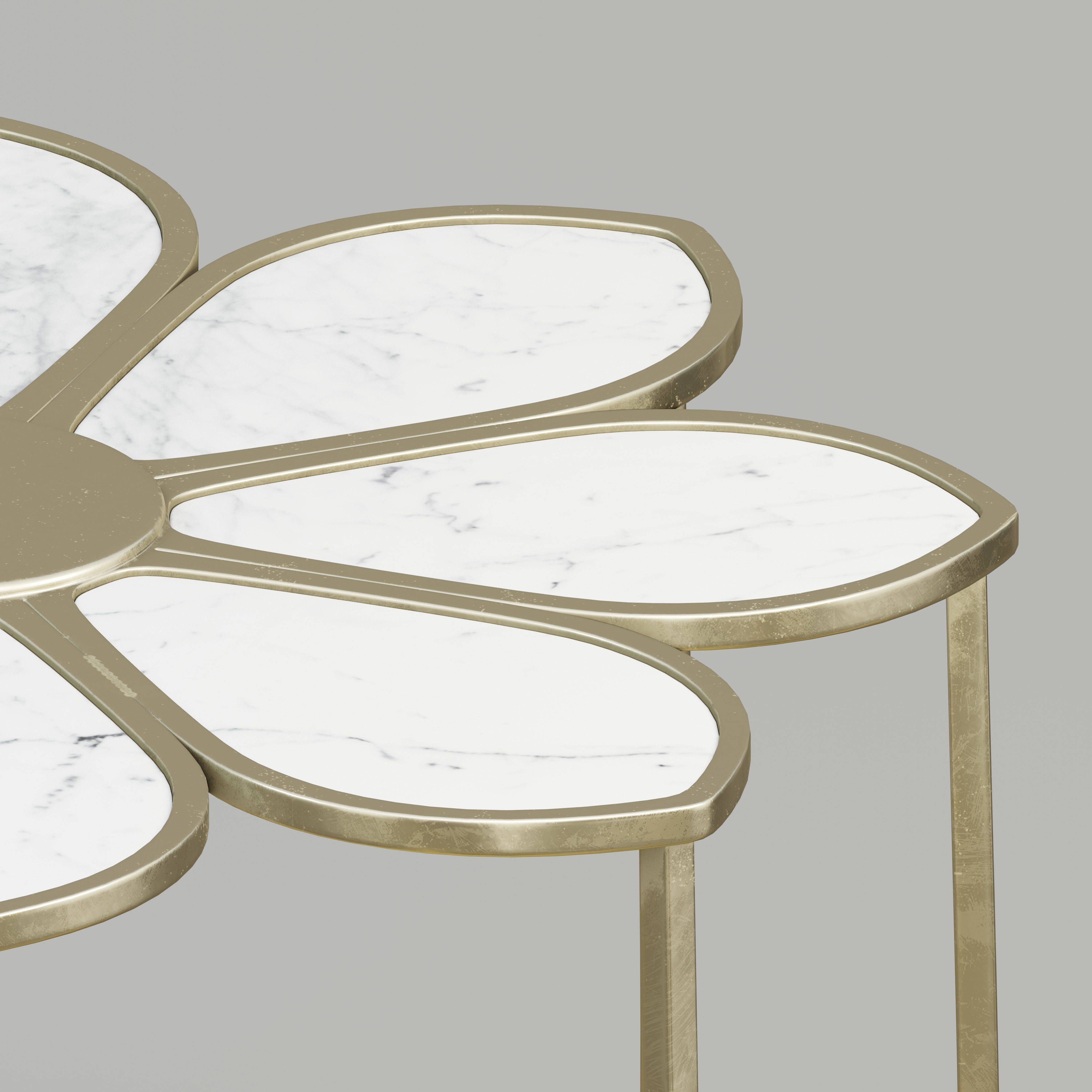 Floral coffee table 3D model_2