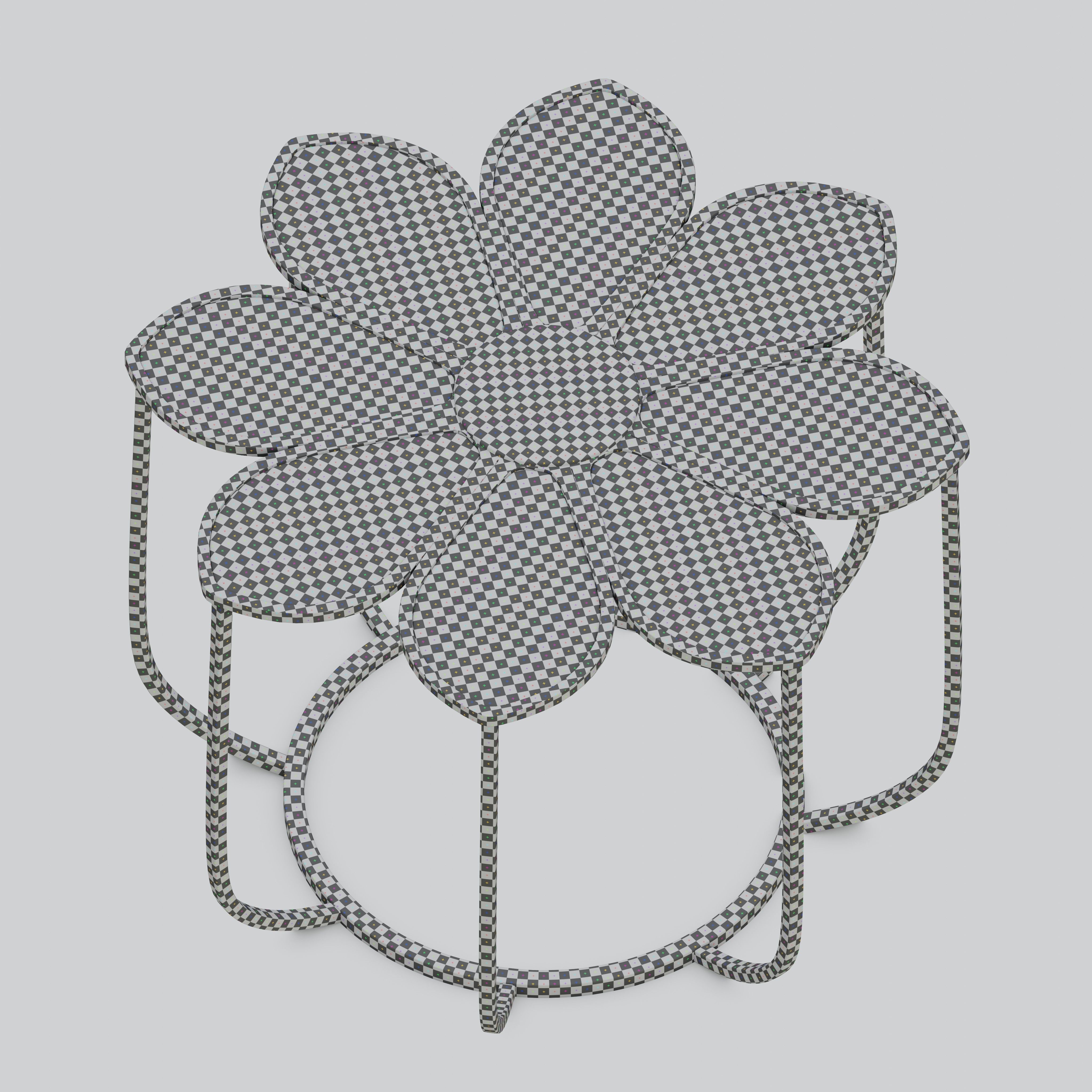 Floral coffee table 3D model_9