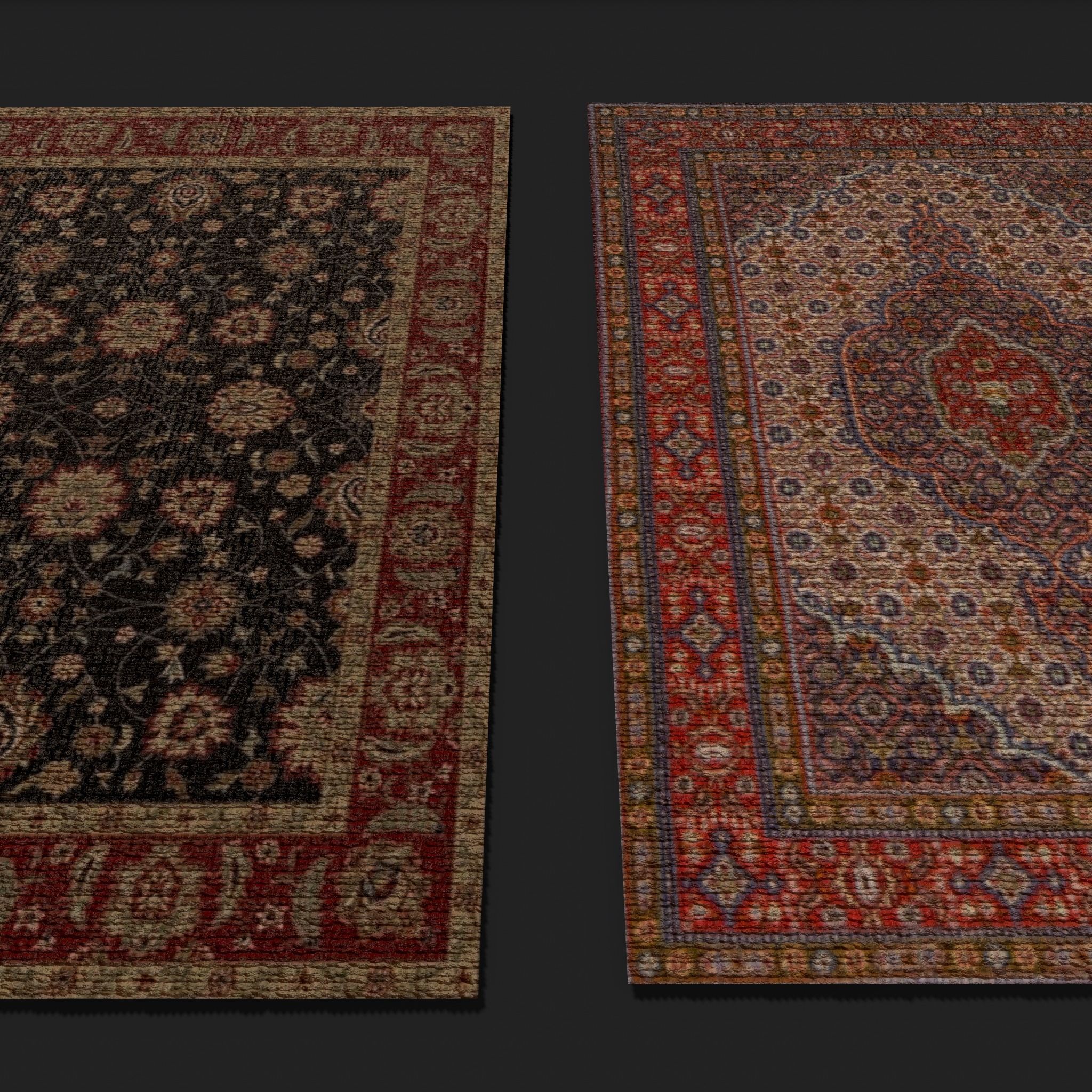 Twenty Highly Detailed Medieval Style Tapestries  3D Model Collection_89