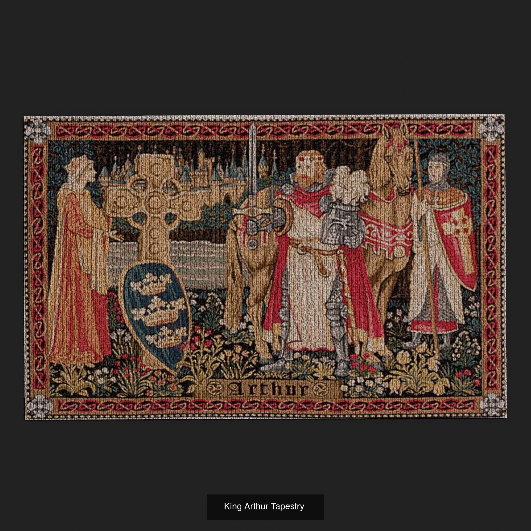Twenty Highly Detailed Medieval Style Tapestries  3D Model Collection_42