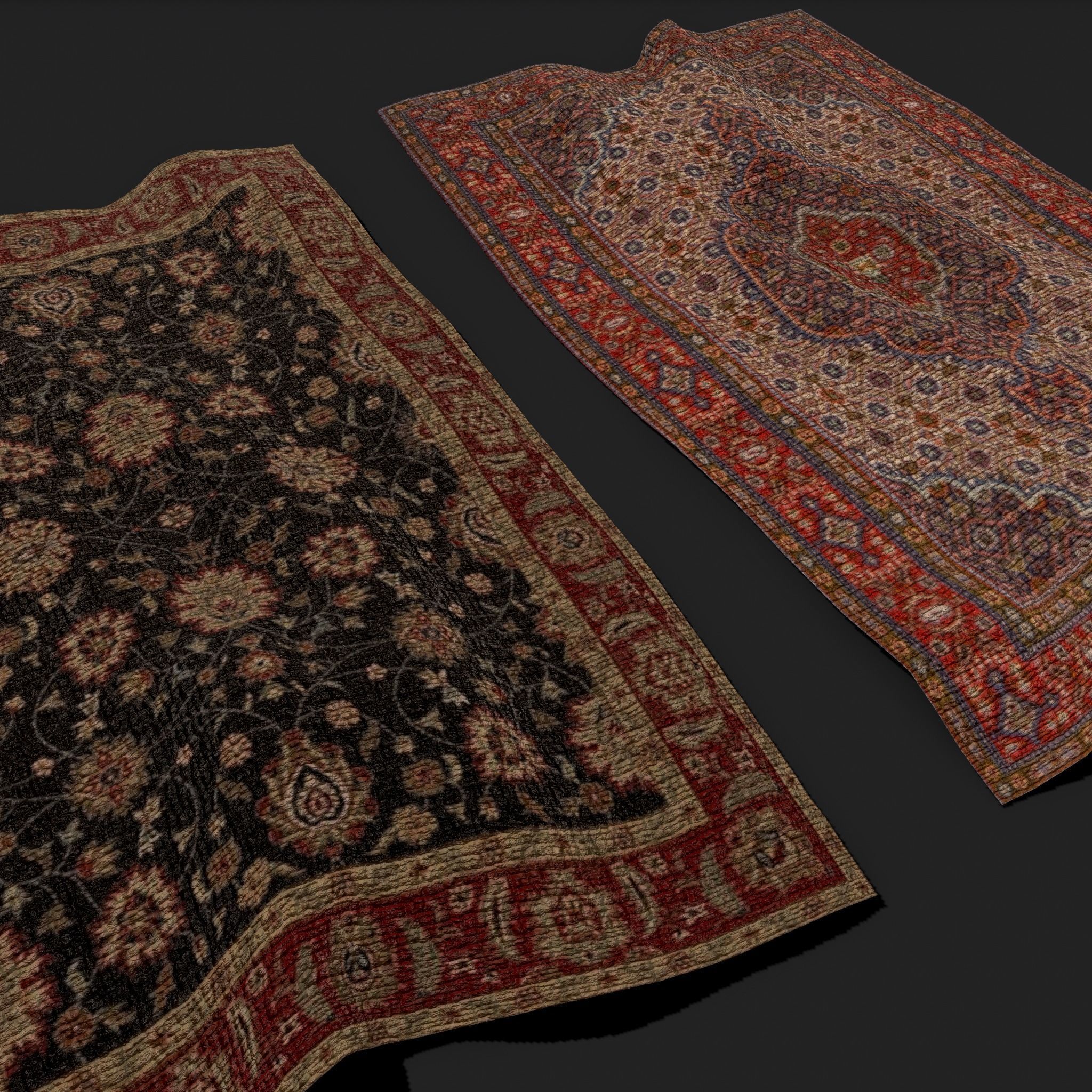 Twenty Highly Detailed Medieval Style Tapestries  3D Model Collection_88