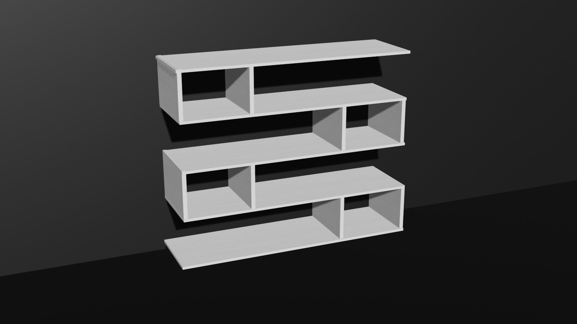 Custom Decoration Cabinet Organizer Wall Shelf Drawers 3D model_4