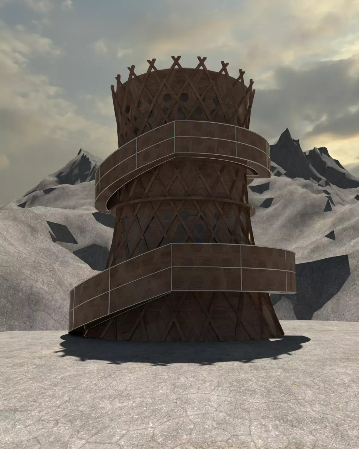Sci-fi Concept Building maybe Free 3D model