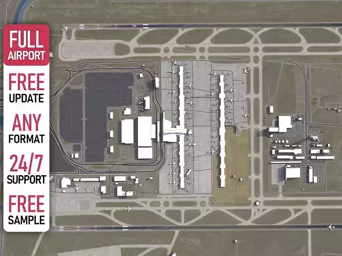 Salt Lake City Airport - 3D Model