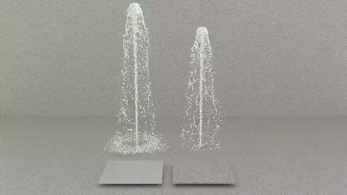 fountain water with two streams of water
