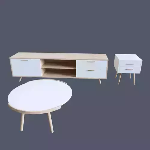 Furniture set tv stand with drawers