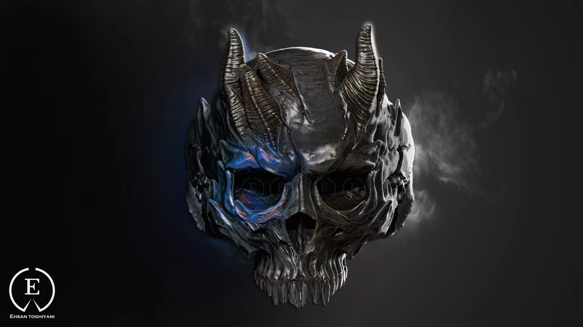 skull ring 3D print model_0