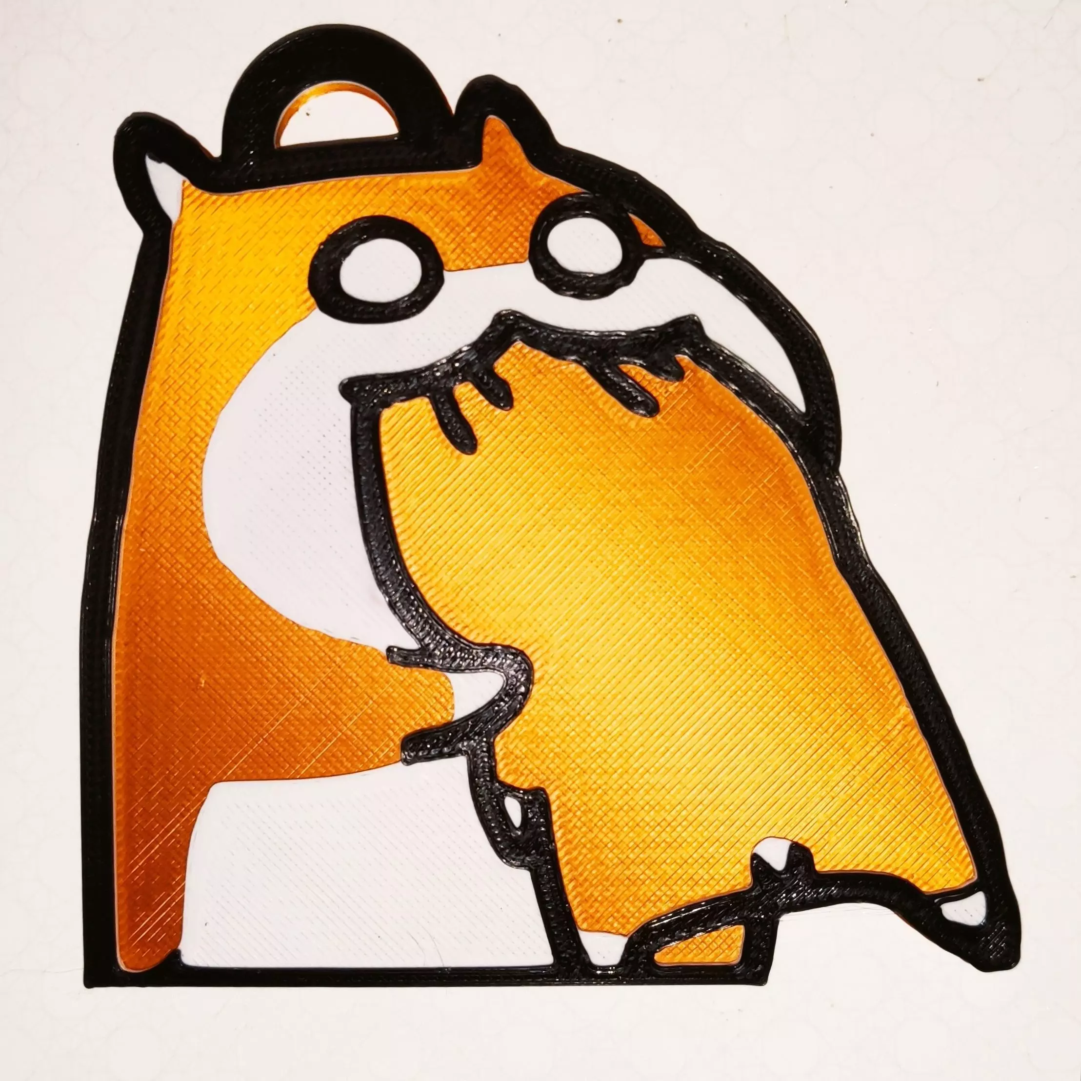 kusohamu-chan 3d print corgi sticker - orange 3D print model