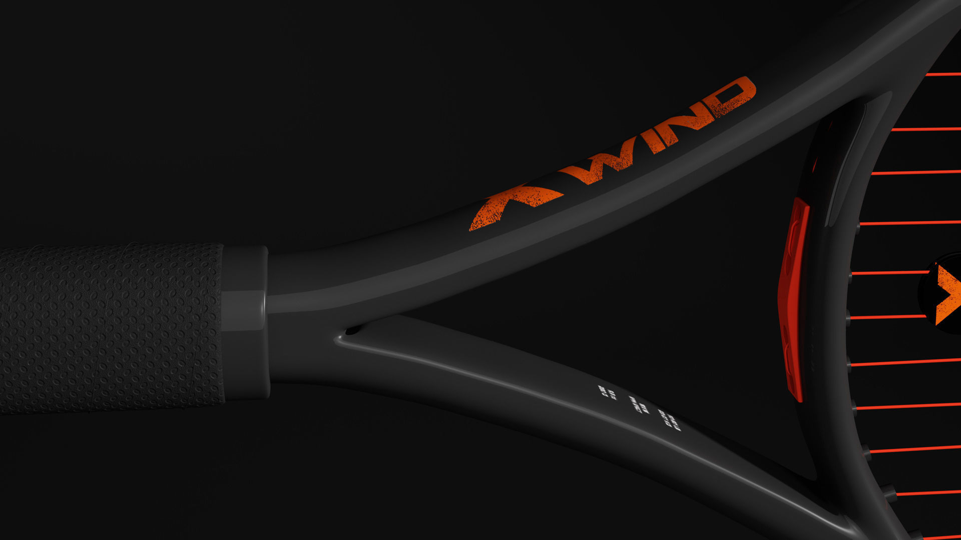 Racket two tennis rackets 3D model_5