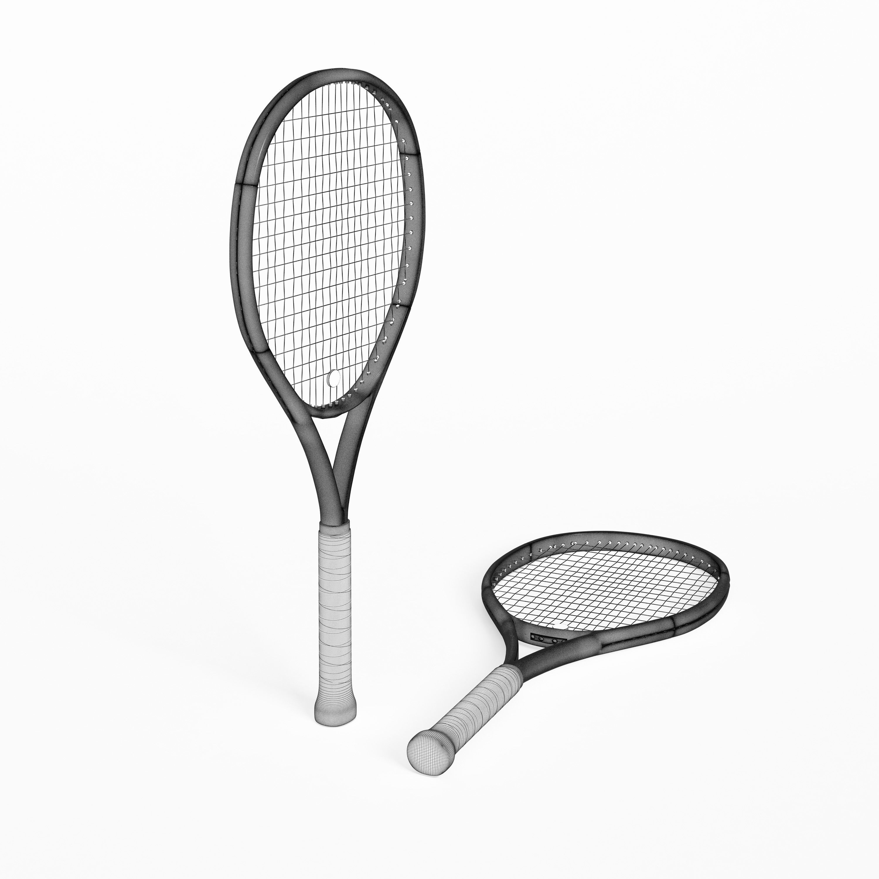 Racket two tennis rackets 3D model_3