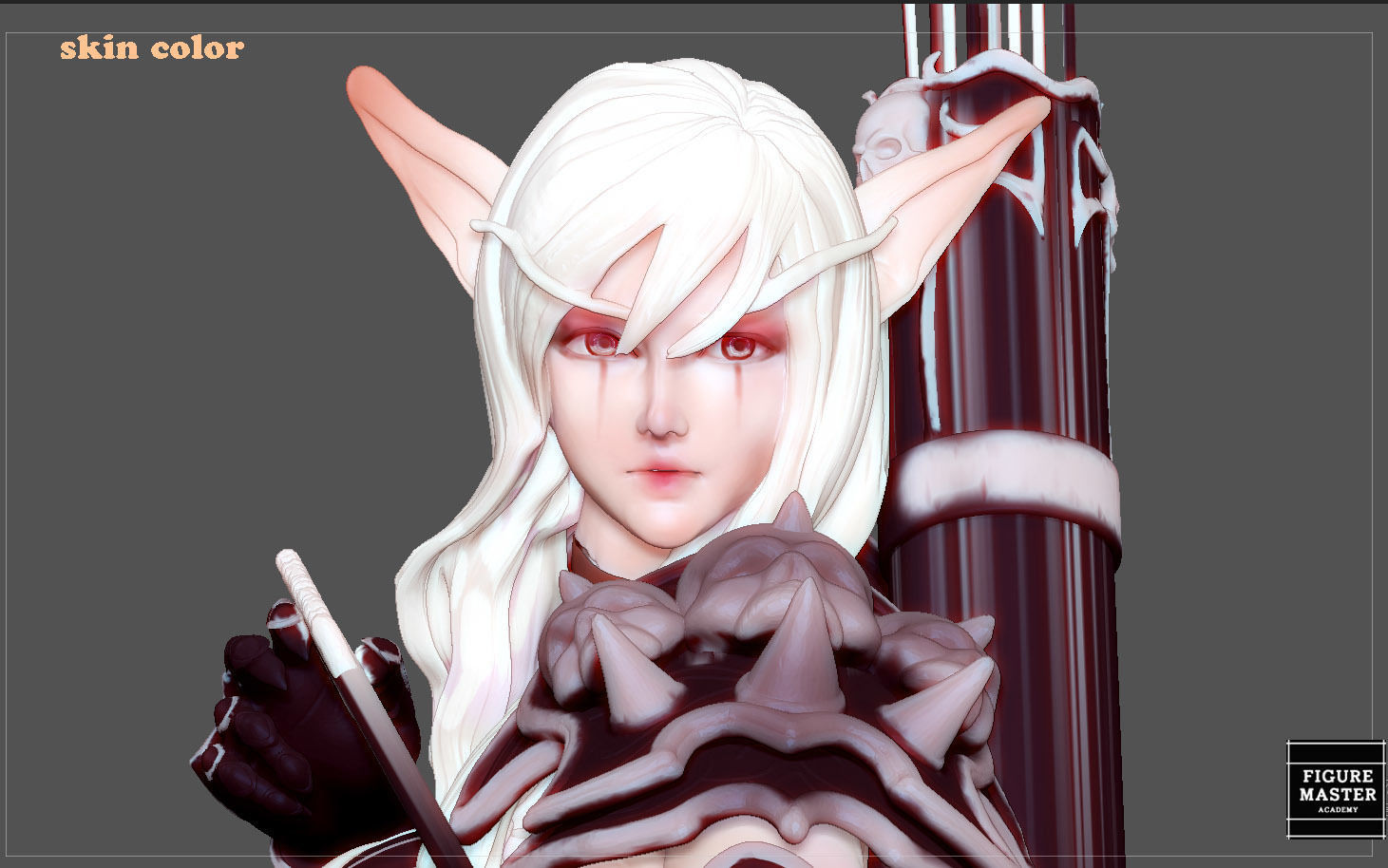 SYLVANAS WINDRUNNER warcraft wow female dark elf girl archer 3D print model_5