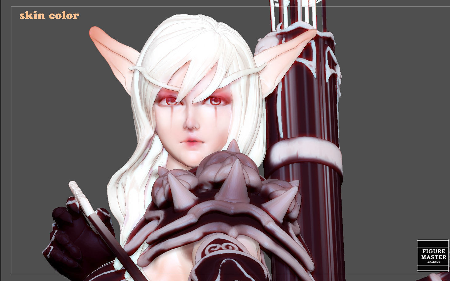 SYLVANAS WINDRUNNER warcraft wow female dark elf girl archer 3D print model_4