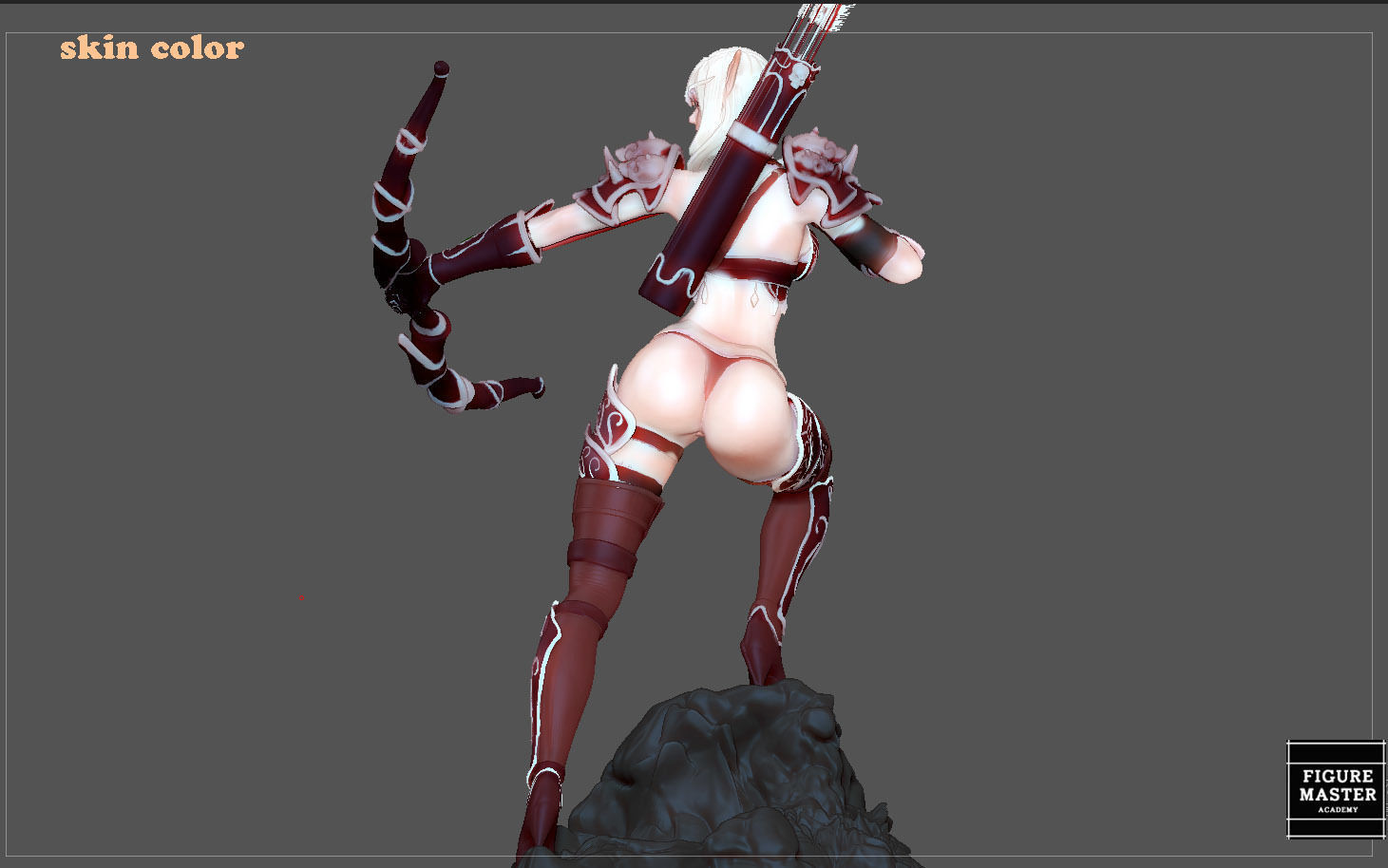SYLVANAS WINDRUNNER warcraft wow female dark elf girl archer 3D print model_2