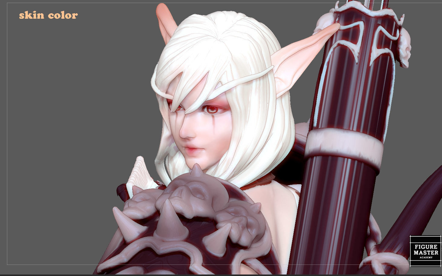 SYLVANAS WINDRUNNER warcraft wow female dark elf girl archer 3D print model_6
