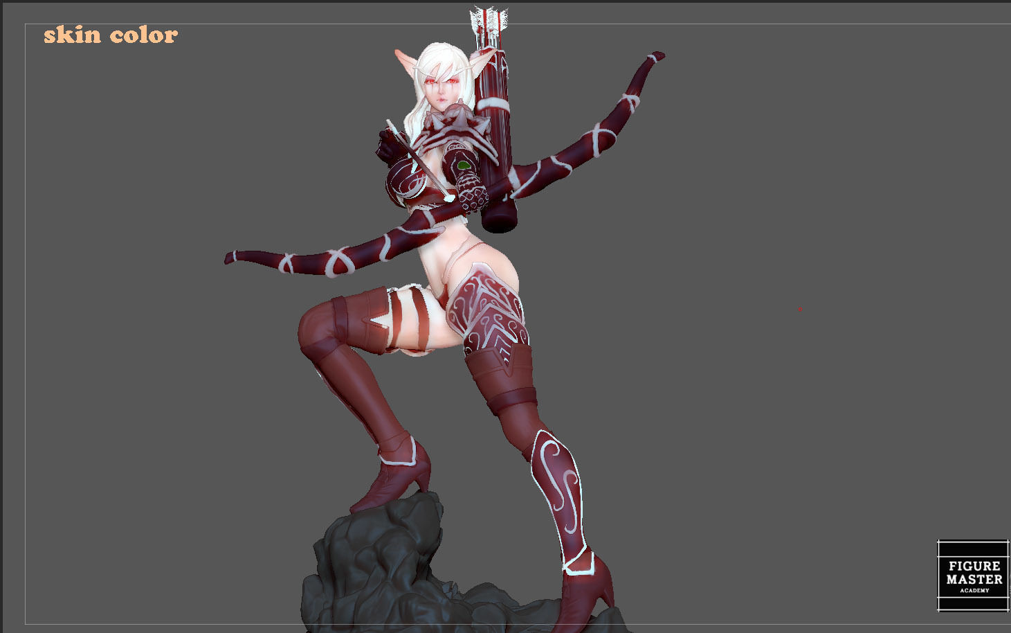 SYLVANAS WINDRUNNER warcraft wow female dark elf girl archer 3D print model_1