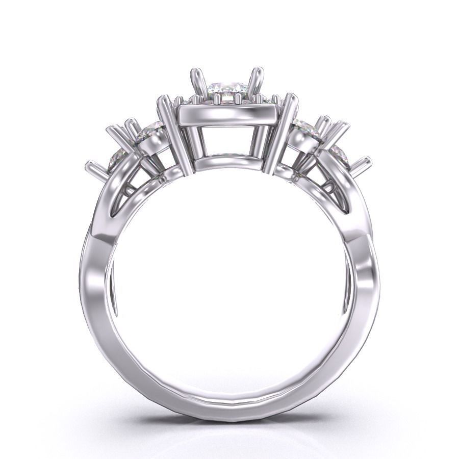 CJC7024 Ladies womans womens diamond ruby emerald Rings 3D print model_8