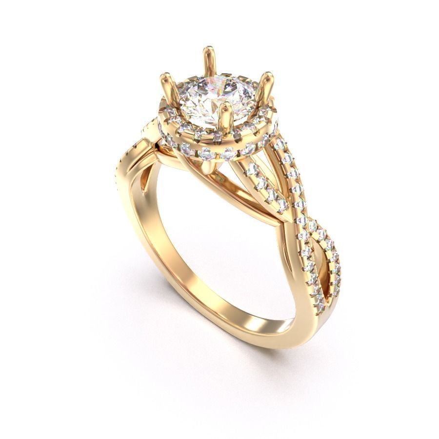 CJC7026 Ladies womans womens diamond ruby emerald Rings 3D print model_1