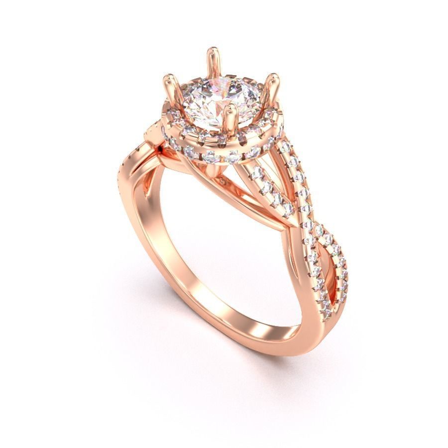 CJC7026 Ladies womans womens diamond ruby emerald Rings 3D print model_2