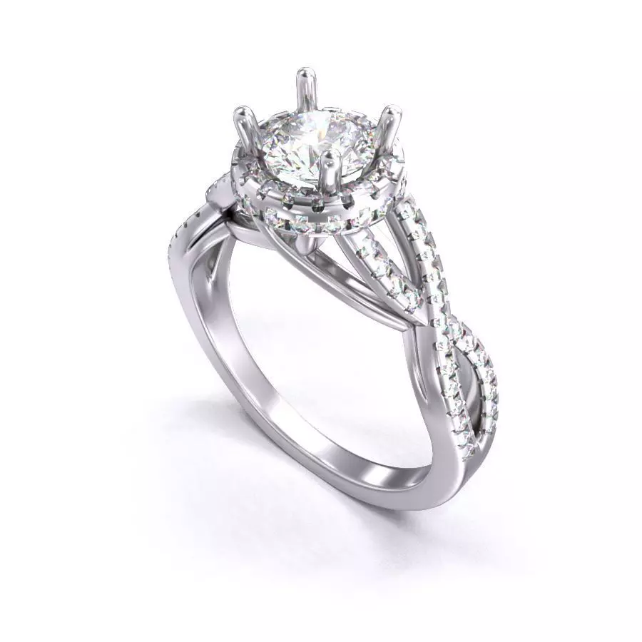 CJC7026 Ladies womans womens diamond ruby emerald Rings 3D print model_0