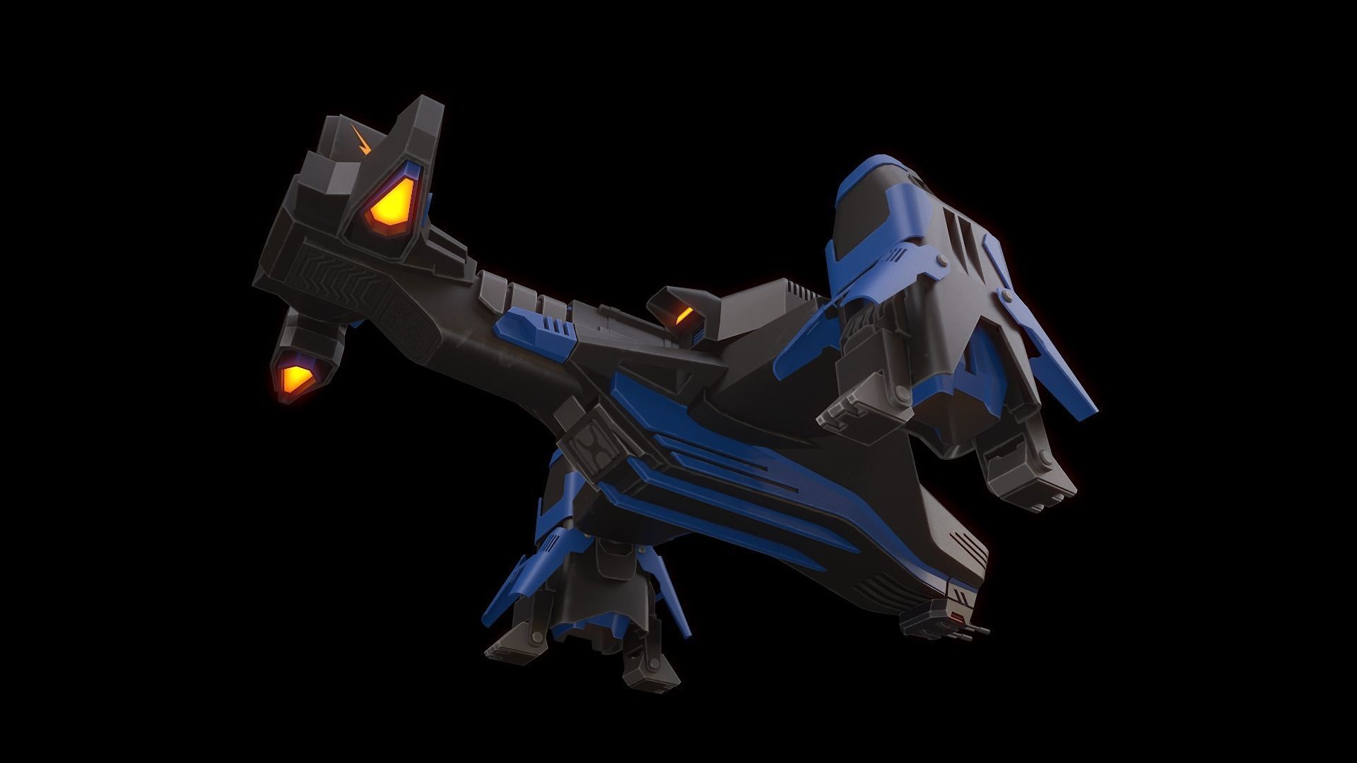 Space Ships Low-poly 3D model_12