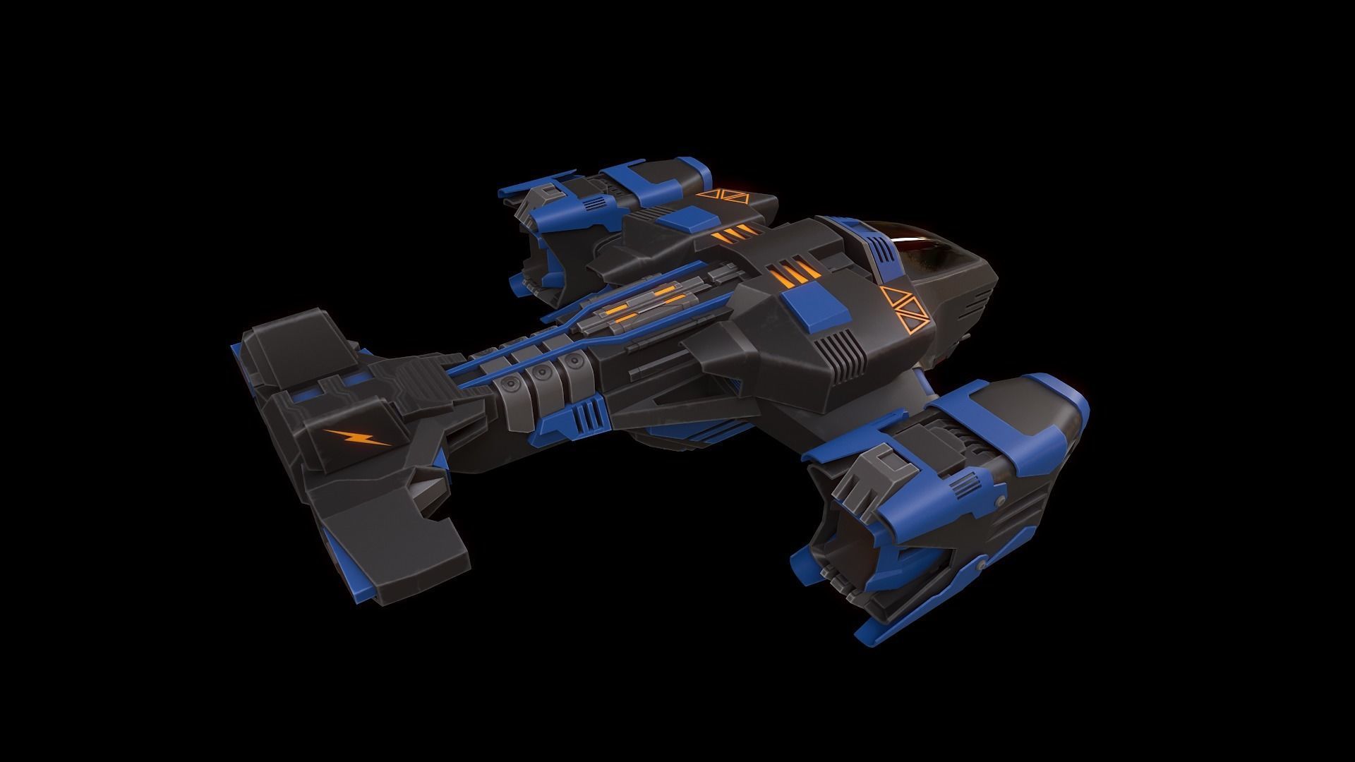 Space Ships Low-poly 3D model_13