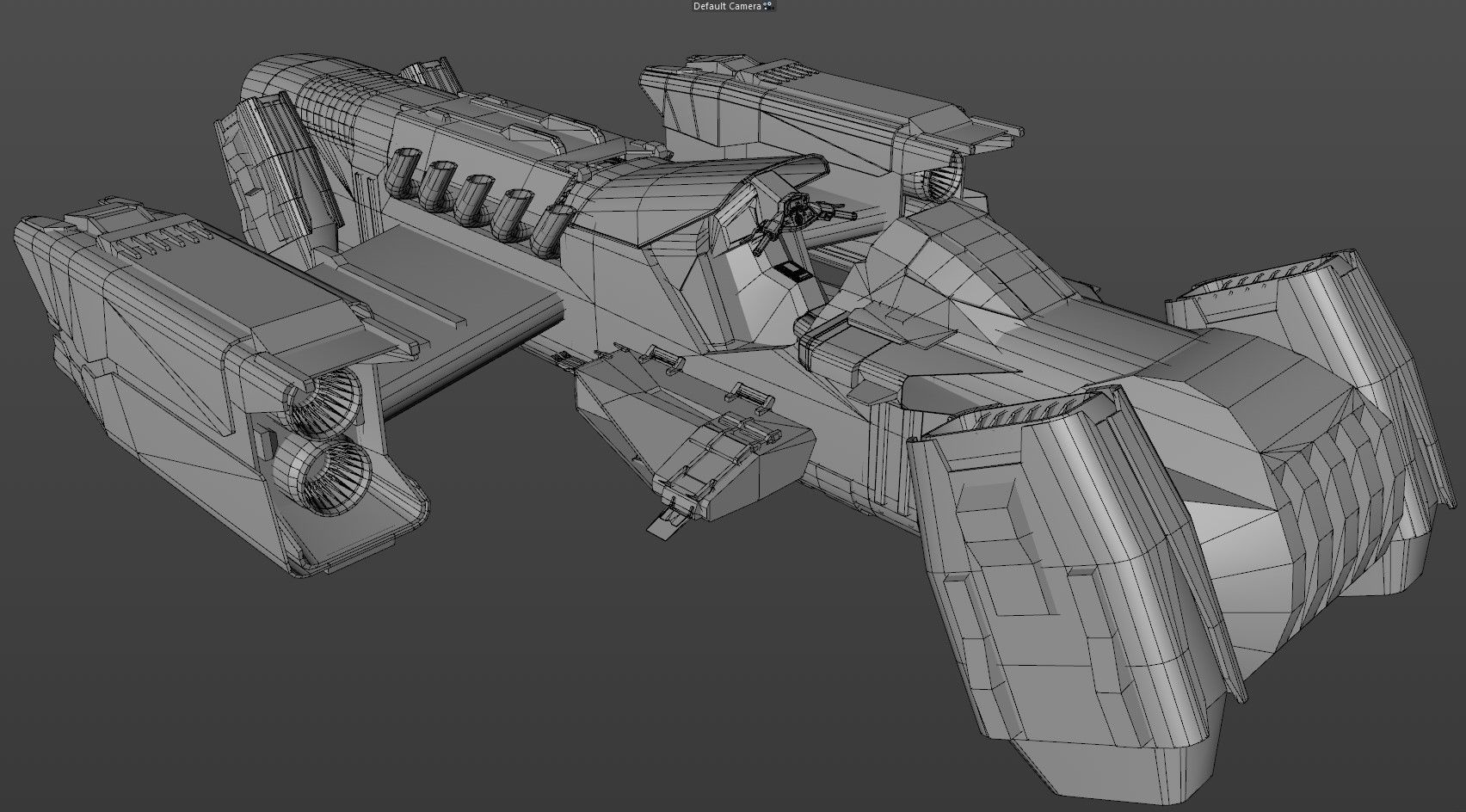 Space Ships Low-poly 3D model_28