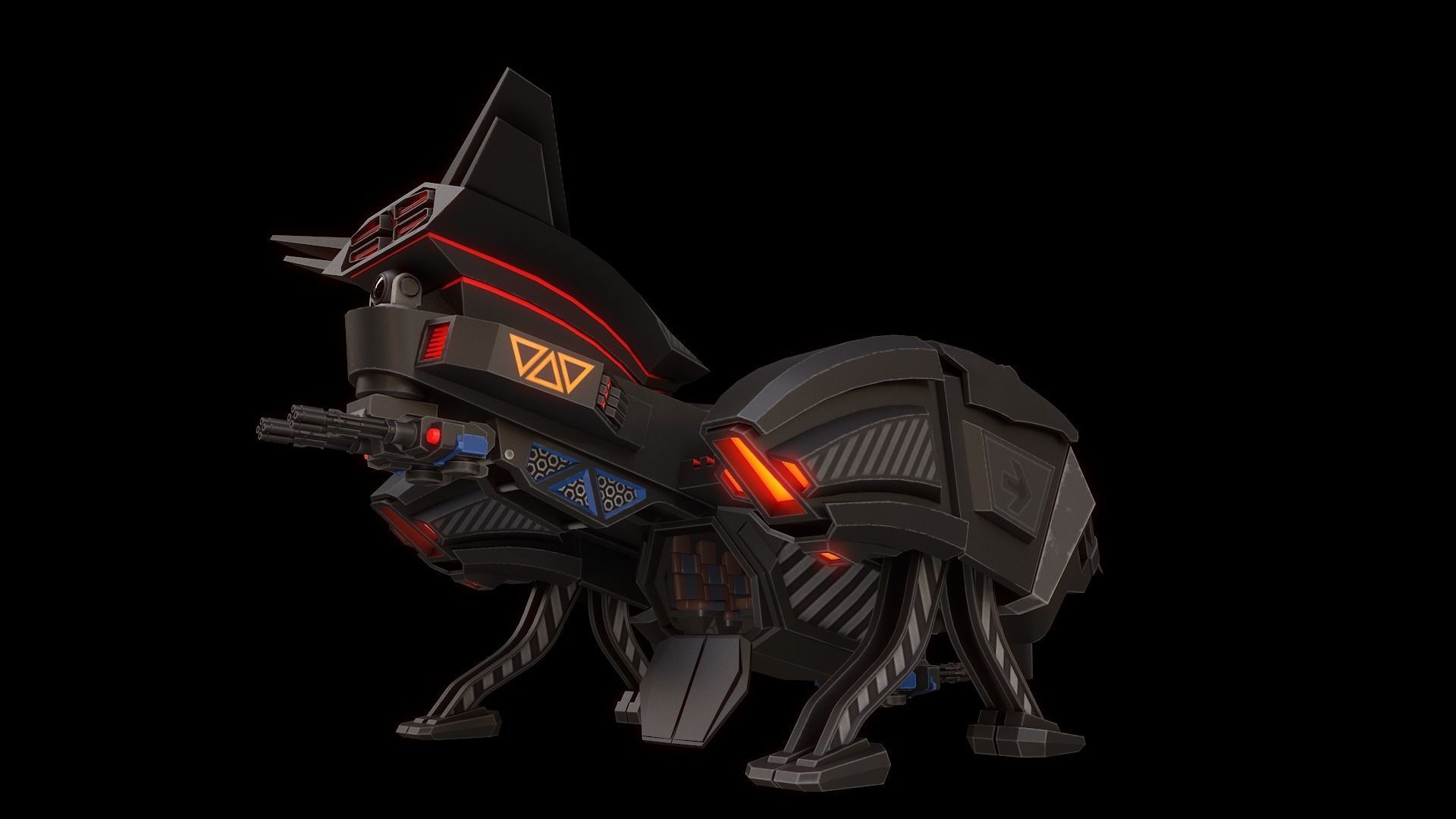 Space Ships Low-poly 3D model_21