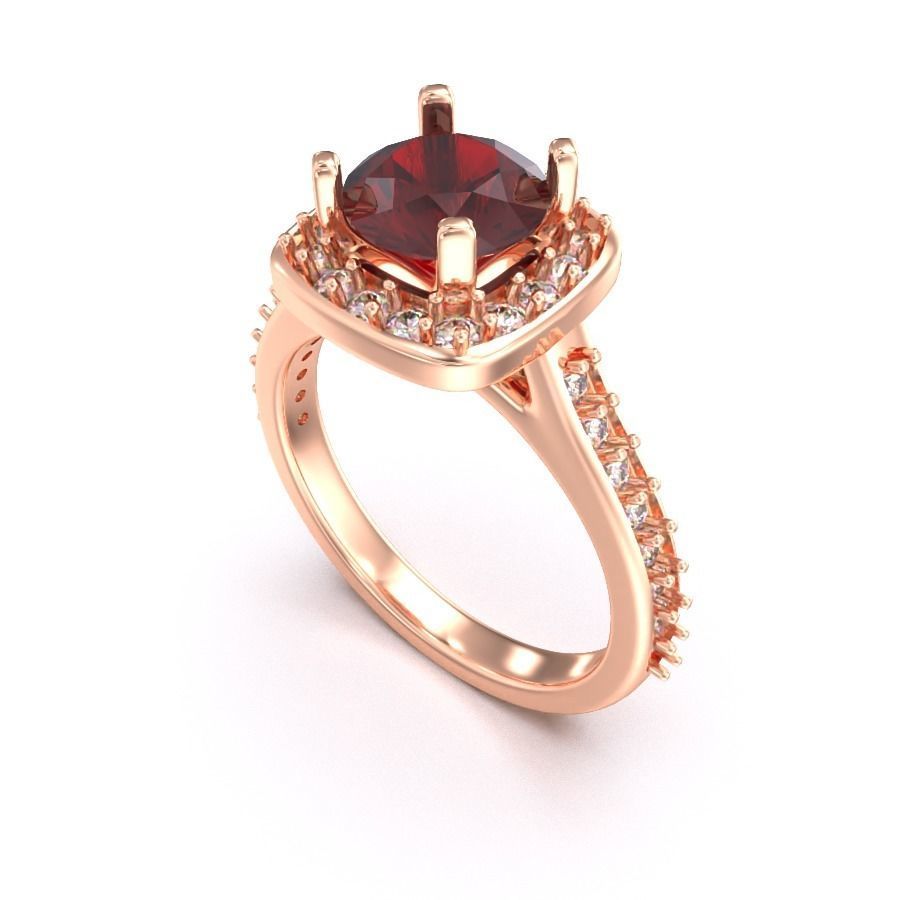 CJC7027 Ladies womans womens diamond ruby emerald Rings 3D print model_3