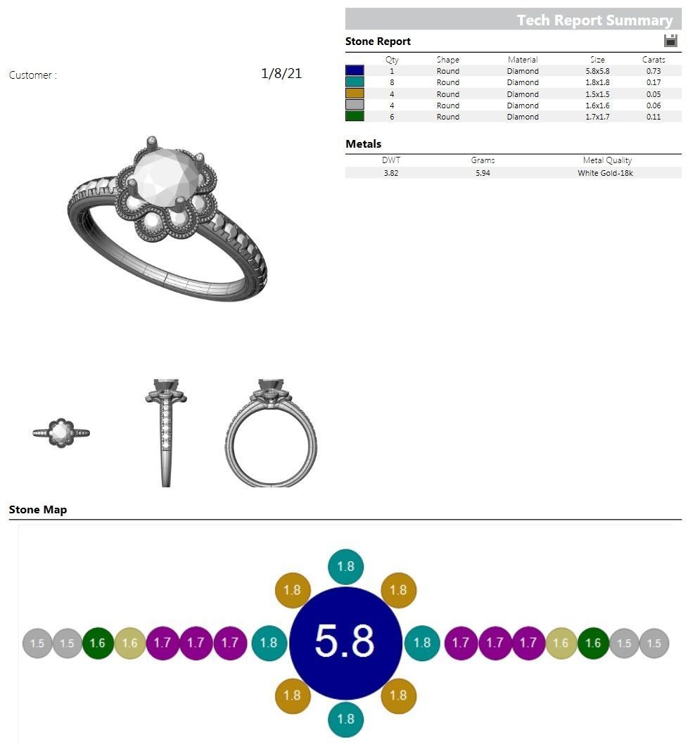 CJC7029 Ladies womans womens diamond ruby emerald Rings 3D print model_8