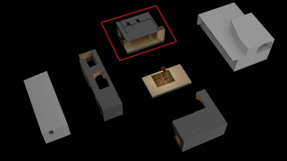 Jabbas Throne Room - Set 2 - Throne Area 1-6 scale Hottoys 3D print model_24