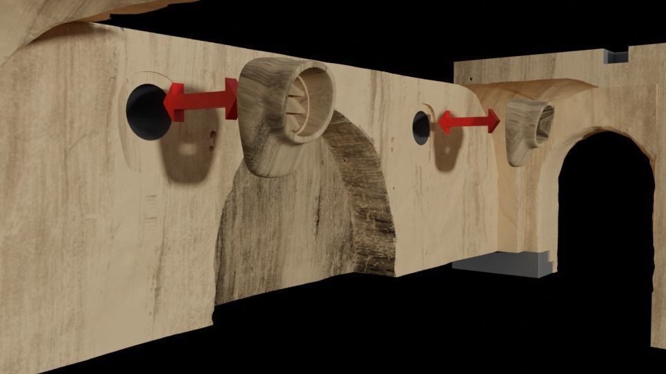 Jabbas Throne Room - Set 2 - Throne Area 1-6 scale Hottoys 3D print model_16