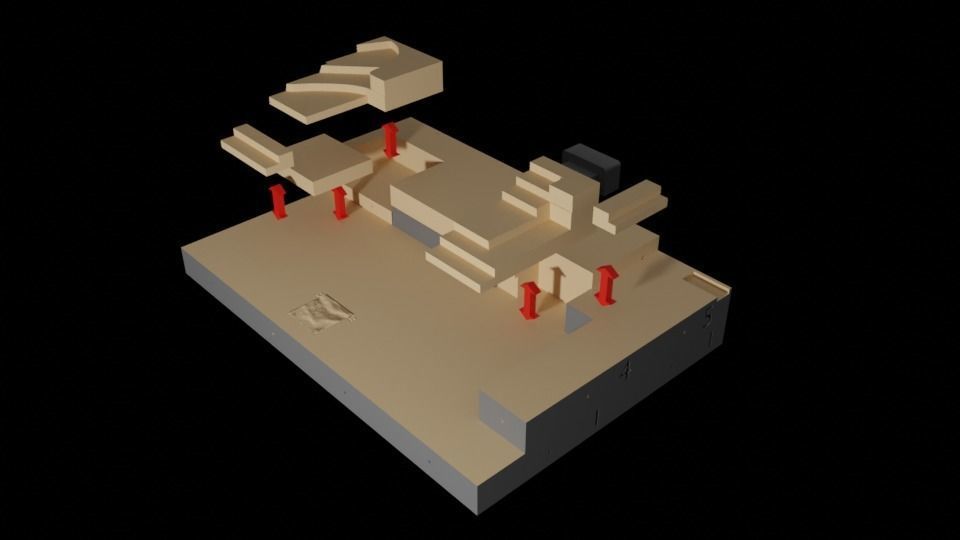 Jabbas Throne Room - Set 2 - Throne Area 1-6 scale Hottoys 3D print model_13