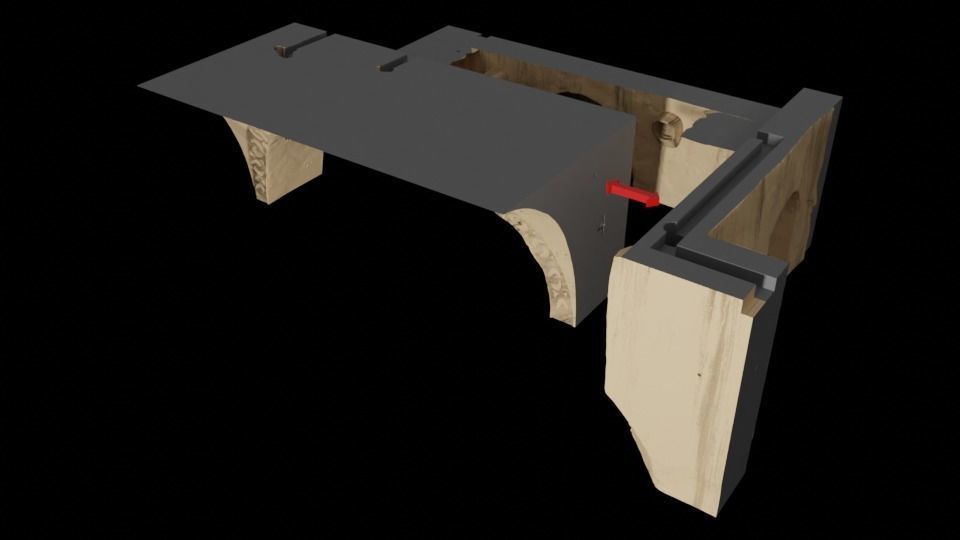 Jabbas Throne Room - Set 2 - Throne Area 1-6 scale Hottoys 3D print model_22