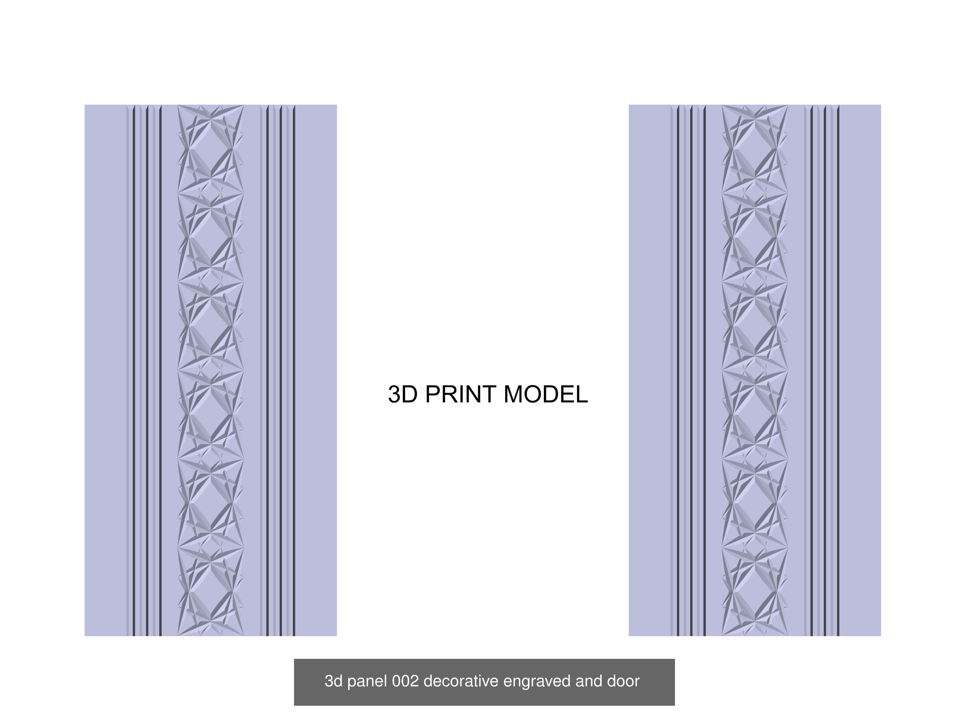 decorative  3d panels and doors sheets designs for cnc  3D Model Collection_2
