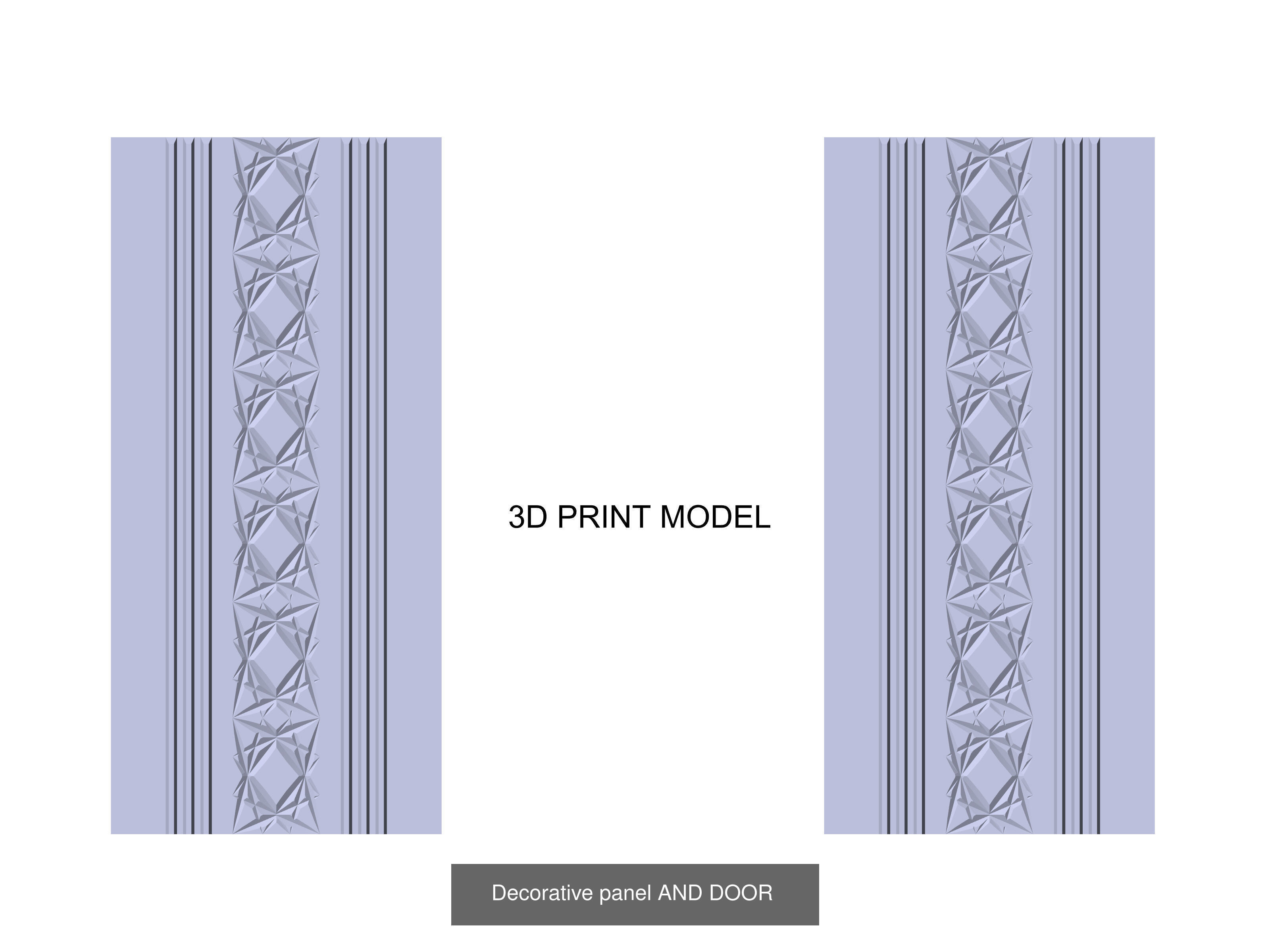 decorative  3d panels and doors sheets designs for cnc  3D Model Collection_3