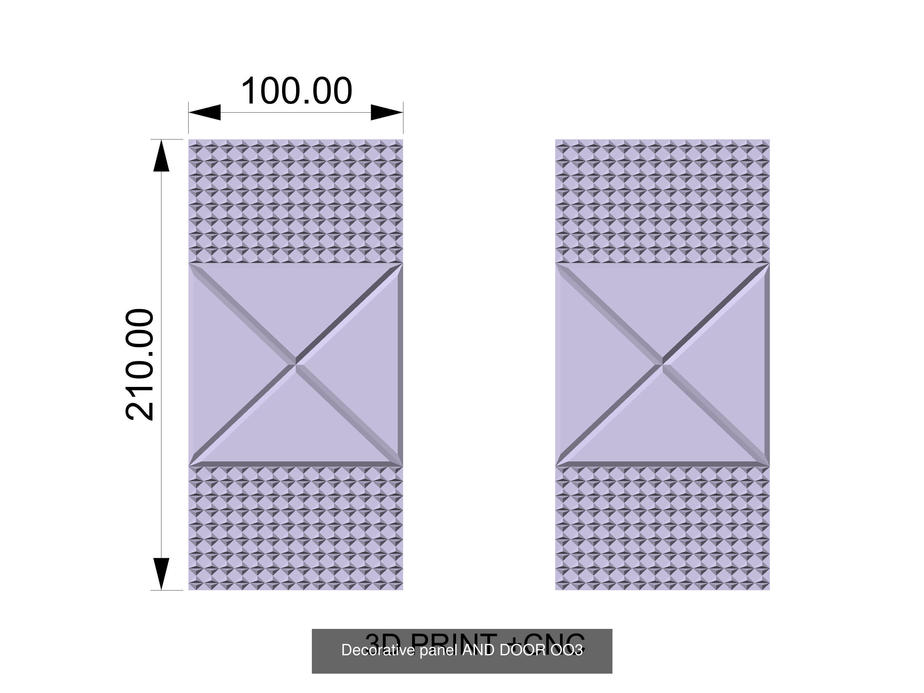 decorative  3d panels and doors sheets designs for cnc  3D Model Collection_4